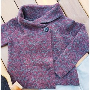 Vintage Cropped Wool Cardigan Sweater M